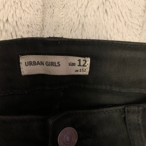 3/$25 Mid Rise Black Distressed Jeans - Picture 2 of 3